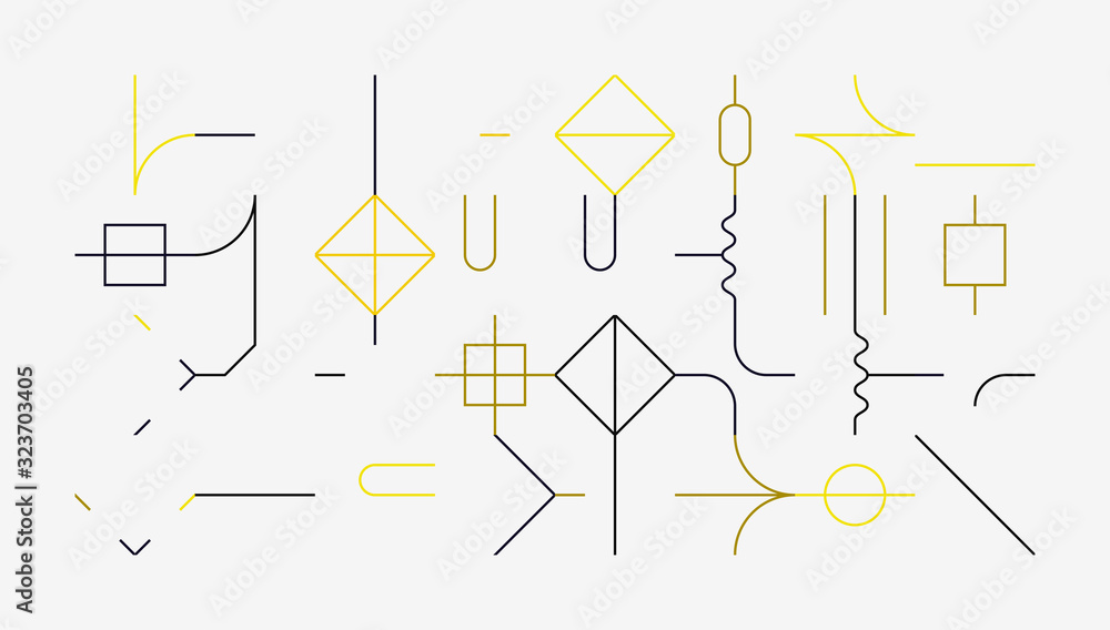 Linear Abstract Vector Pattern Design Linear Abstract Vector Pattern Design
