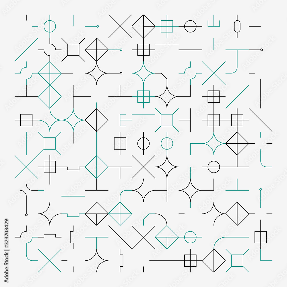 Linear Abstract Vector Pattern Design Linear Abstract Vector Pattern Design