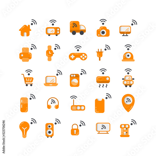 Internet of Things flat ico...