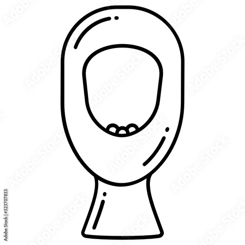 sensor-operated ceramic urinals Concept,  public toilets for male users  vector Icon design