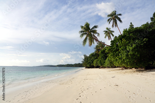 beach in kei island in indonesia