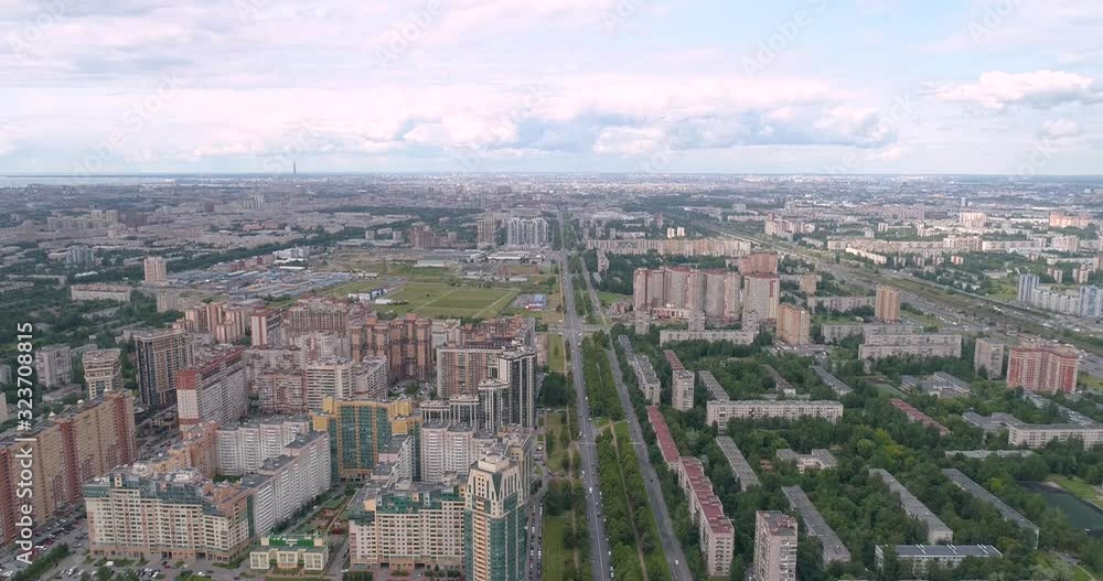 Aerial view of modern residential area of city Aerial view of modern residential area of city