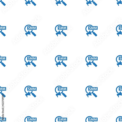 Social Marketing icon pattern seamless isolated on white background. Editable filled Social Marketing icon. Social Marketing icon pattern for web and mobile.
