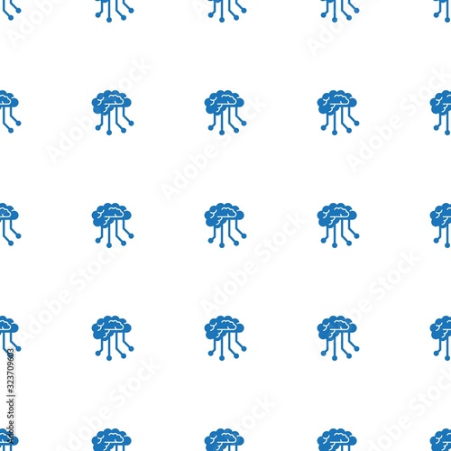 Deep learning icon pattern seamless isolated on white background. Editable filled Deep learning icon. Deep learning icon pattern for web and mobile.