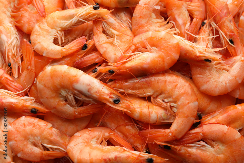 Delicious shrimps texture background, close up. Seafood Delicious shrimps texture background, close up. Seafood