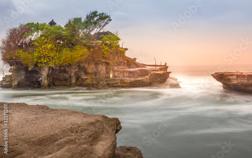 Sunset in Tanah Lot temple, Bali, Indonesia