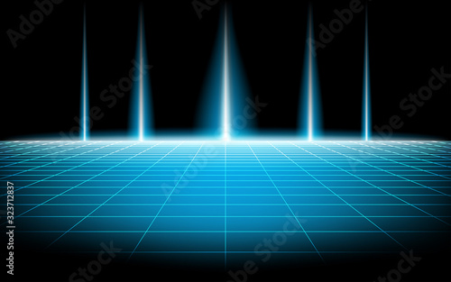 Grid Perspective half Light infinity Pillar