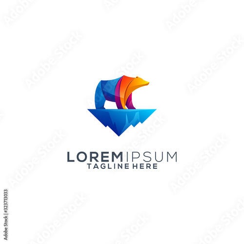 Free Download colorful bear logo design vector - GFXLoad