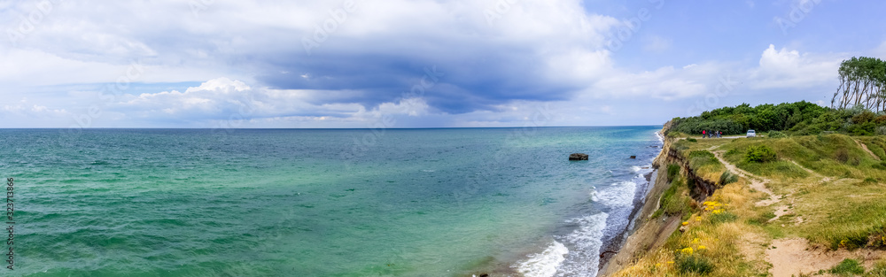 Wandern und Rad fahren am Meer, Ostseeküste, Deutschland Wandern und Rad fahren am Meer, Ostseeküste, Deutschland