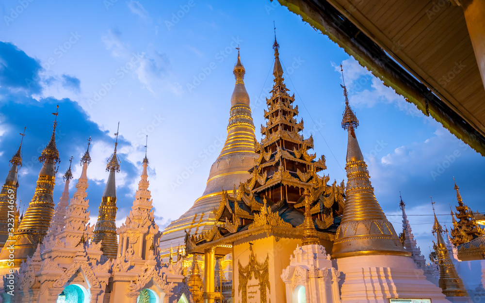 Shwedagon Pagoda in Yangon, Myanmar