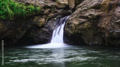 Fototapeta Naklejka Na Ścianę i Meble -  waterfall in deep forest, long exposure.