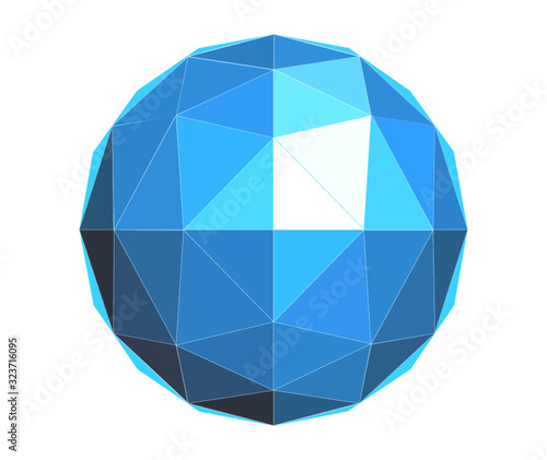 Abstract blue sphere