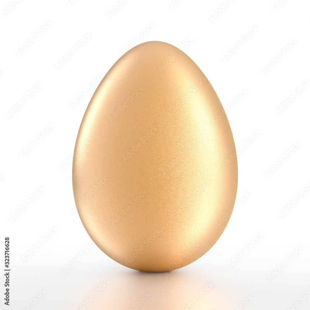 Empty Blank Egg isolated on white background. 3D Rendering Empty Blank Egg isolated on white background. 3D Rendering
