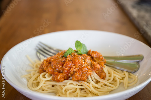  Pork Spaghetti with Sauce.