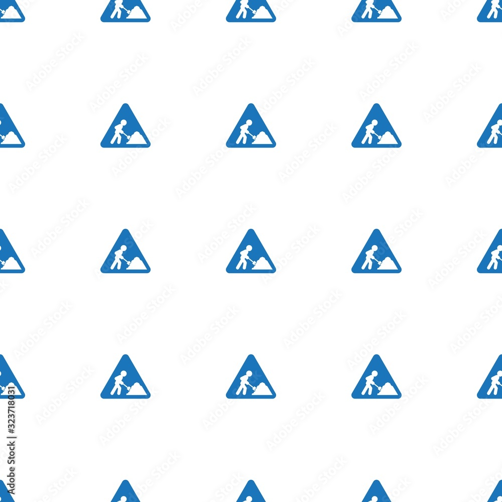 construction works icon pattern seamless isolated on white background. Editable filled construction works icon. construction works icon pattern for web and mobile.