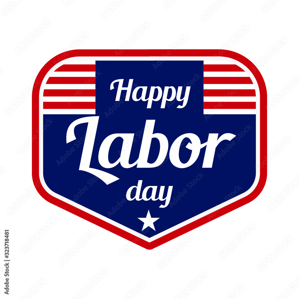 vector illustration, logo, badge, sticker for United States Labor Day