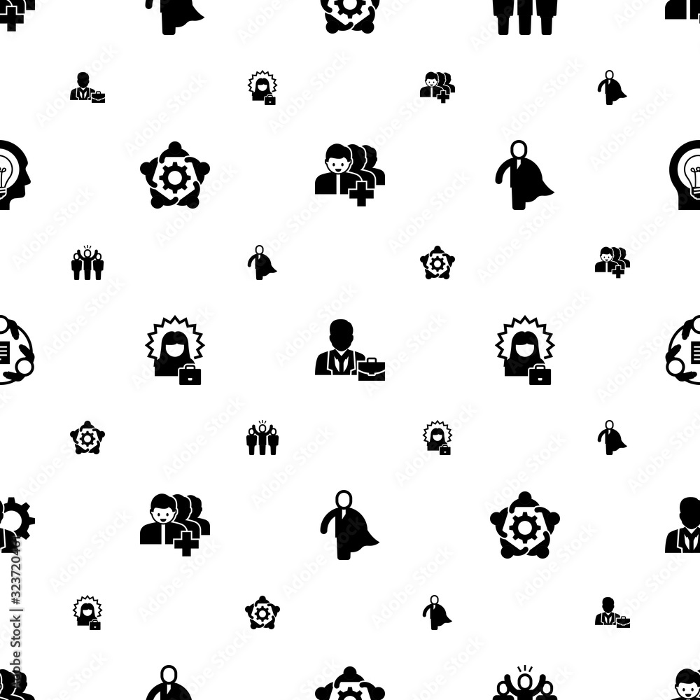 leader icons pattern seamless. Included editable filled Followers, professional, teamwork, successful woman, business hero, manager, Creative people icons. leader icons for web and mobile.