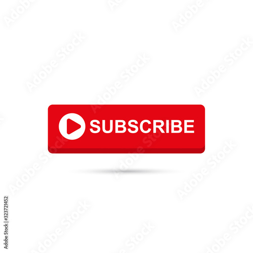 Vector subscribe button icon. Web banner template isolated on white background.