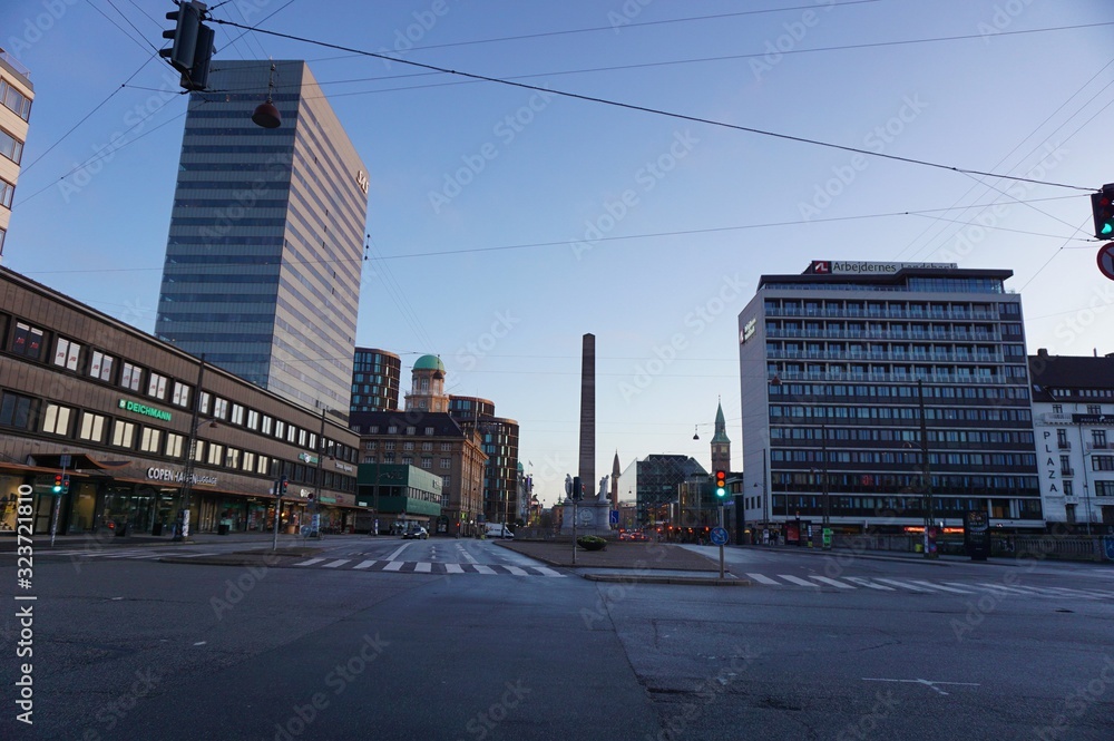 View of beautiful and typical streets of Copenhagen View of beautiful and typical streets of Copenhagen