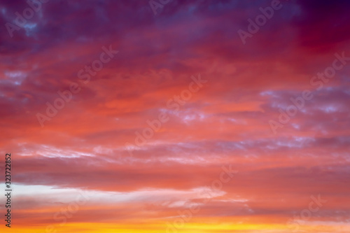 Amazing pink and orange glowing sky