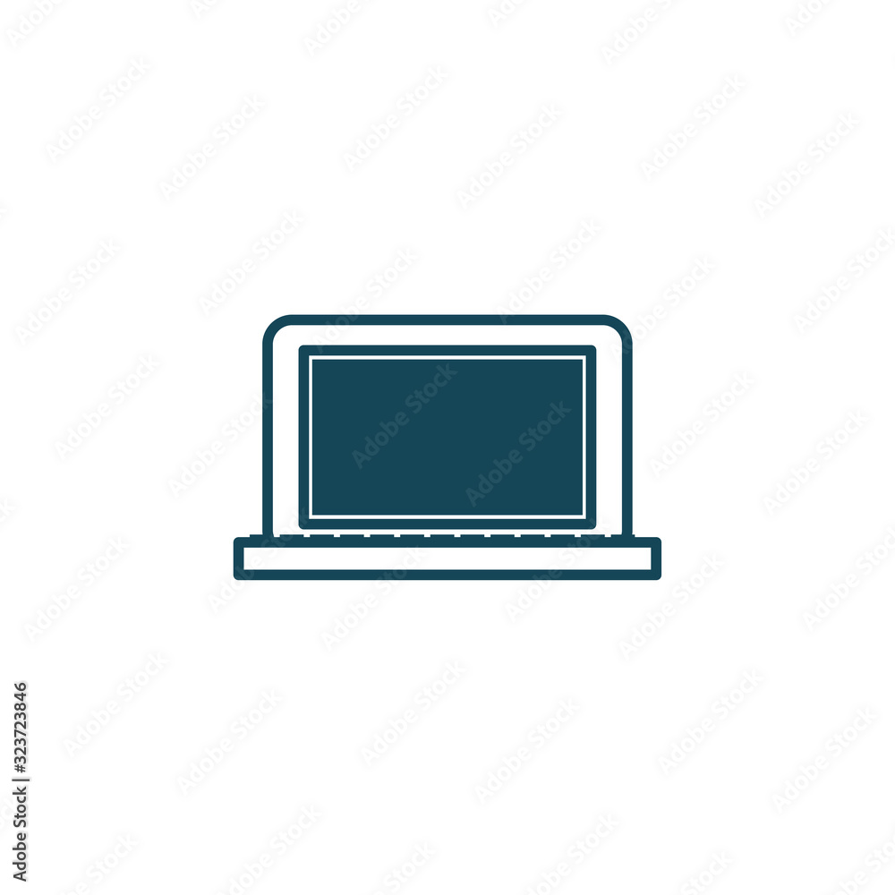 Isolated digital laptop line style icon vector design Isolated digital laptop line style icon vector design