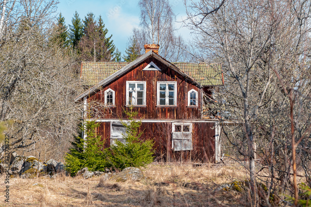 Abandoned and overgrown house on the Swedish countryside Abandoned and overgrown house on the Swedish countryside