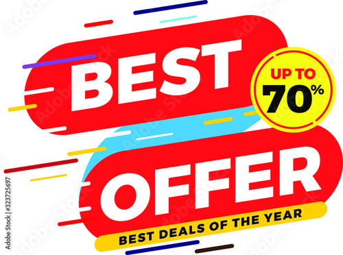 Vector Best Offer Sign for Sales.