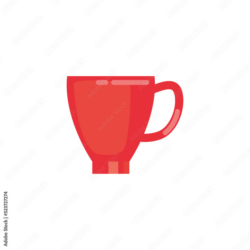Isolated coffee mug fill style icon vector design Isolated coffee mug fill style icon vector design