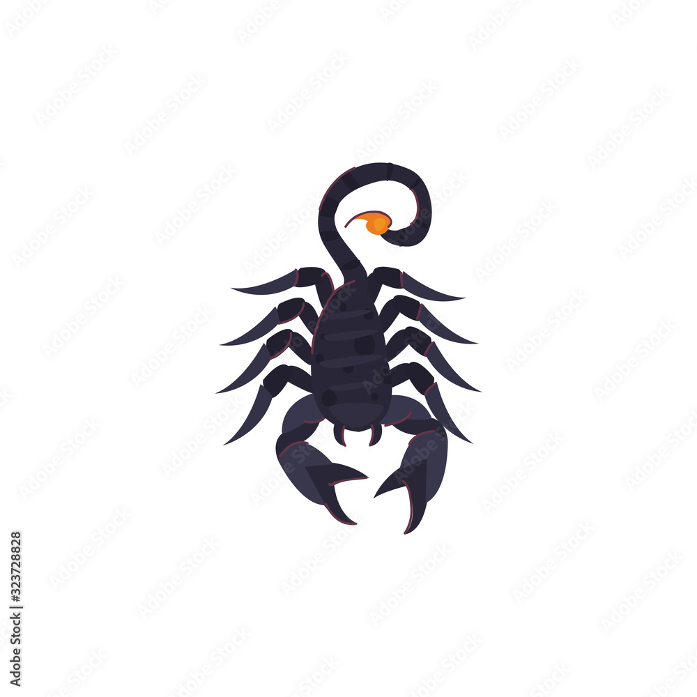 Scorpio horoscope line and fill style icon vector design