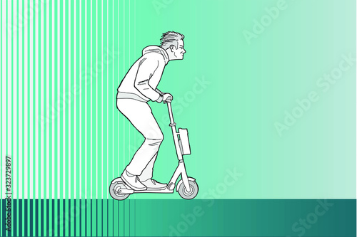 Una persona en panite de perfil