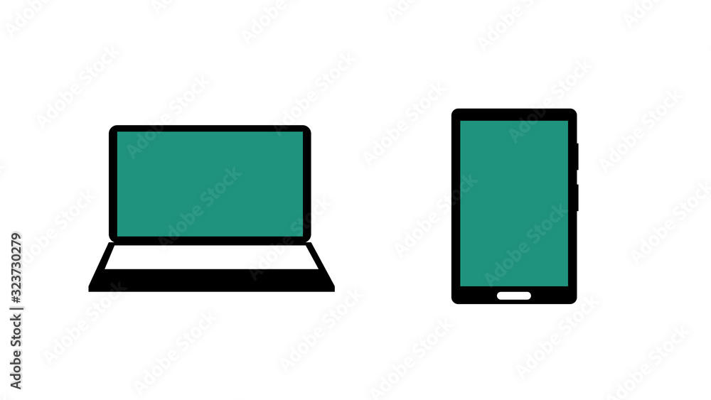 Responsive design laptop, tablet and smartphone screen Responsive design laptop, tablet and smartphone screen