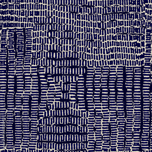 Εκτύπωση καμβά Indigo blue woven boro cotton dyed effect texture background