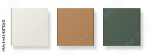 Realistic blank package cardboard box set. Mockup vector isolated. Template design. Realistic vector illustration.
