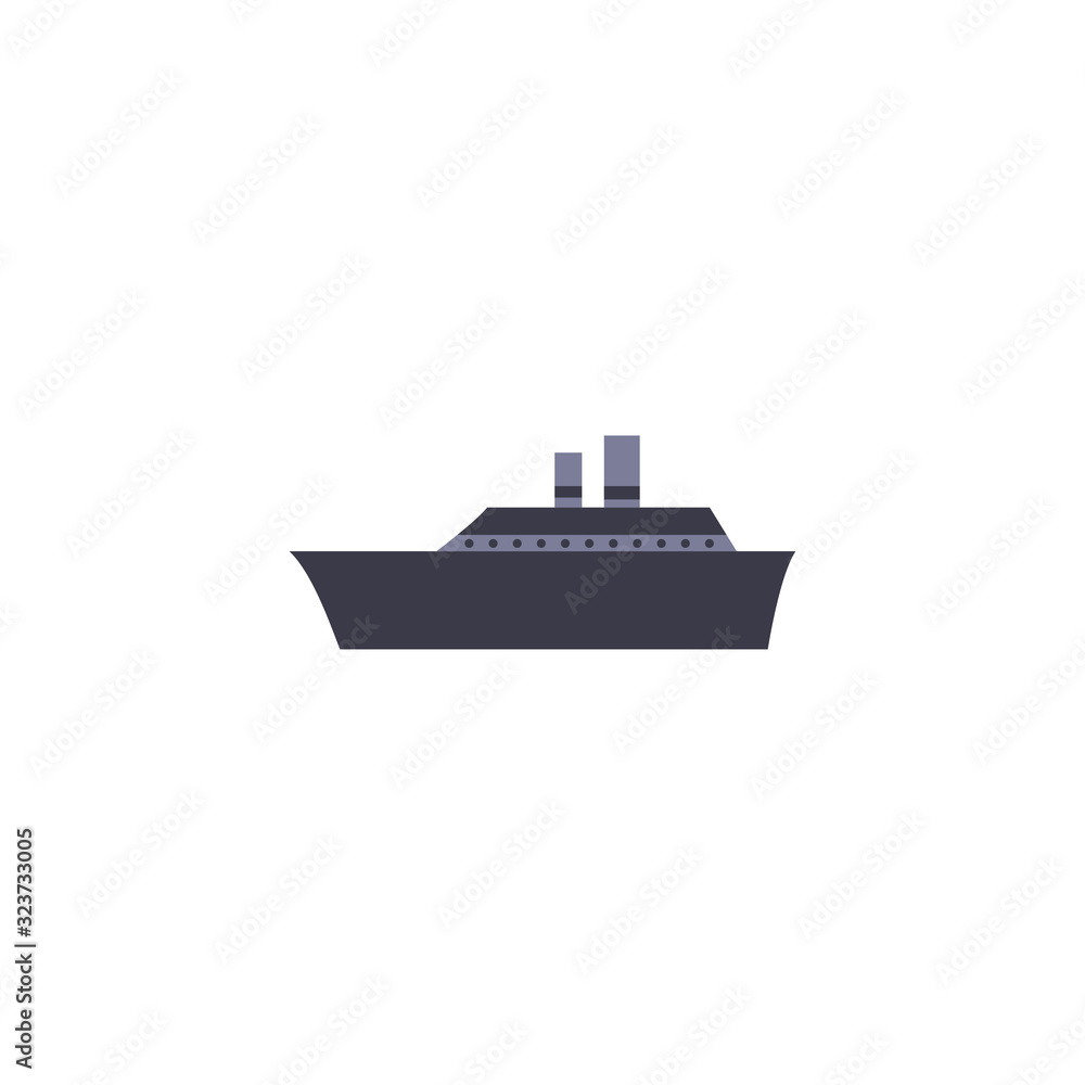 Isolated ship vehicle fill style icon vector design Isolated ship vehicle fill style icon vector design