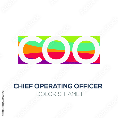Creative colorful logo ,COO mean (chief operating officer) .
