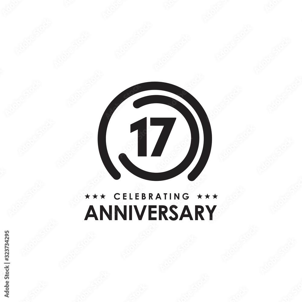 17th year celebrating anniversary emblem logo design 17th year celebrating anniversary emblem logo design