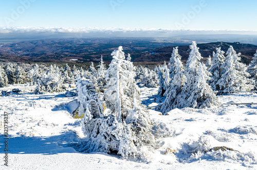 a snow covered mountain landscape in germany
