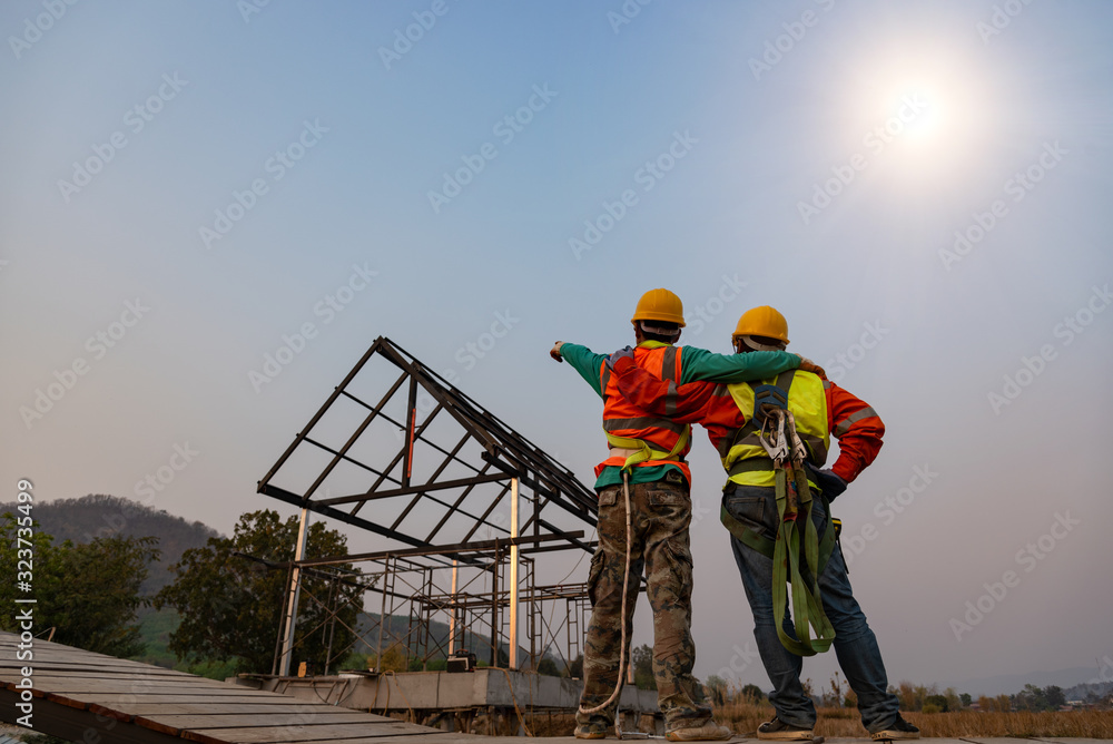 custom made wallpaper toronto digitalEngineers in green helmet and the best greetings with the warm handshake team Visit the website Modern construction and engineering concepts Safety at work in production and construction sites