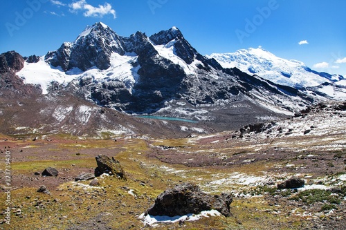 Ausangate trek, Peruvian Andes landscape