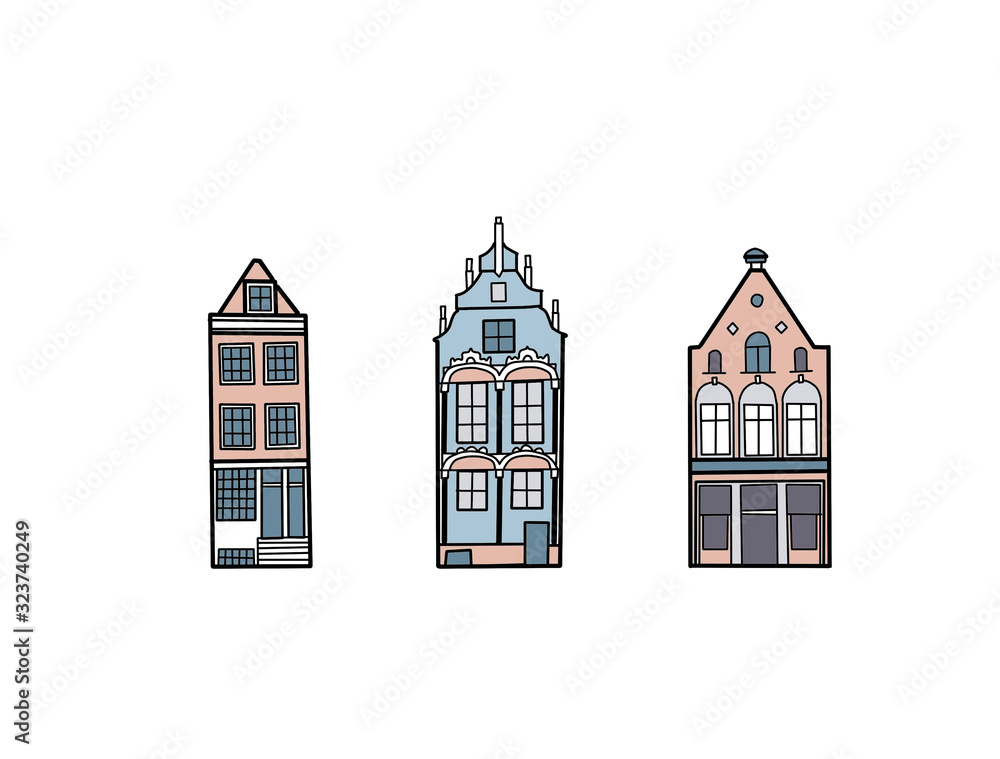 European houses in the set