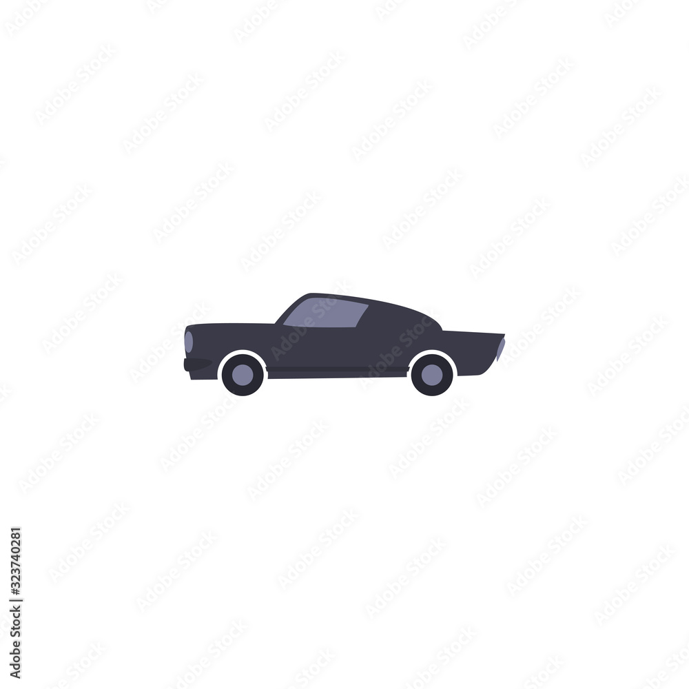 Isolated car vehicle fill style icon vector design