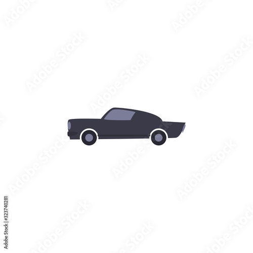 Isolated car vehicle fill style icon vector design