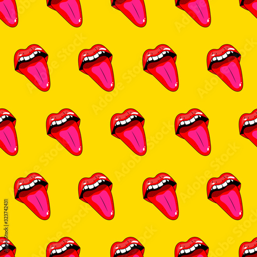 Seamless pattern with tongues