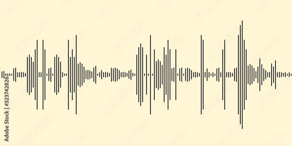 Obraz premium Black sound wave graph