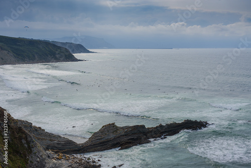 Stunning scenery of the coast of the Basque country. Northern spain photo