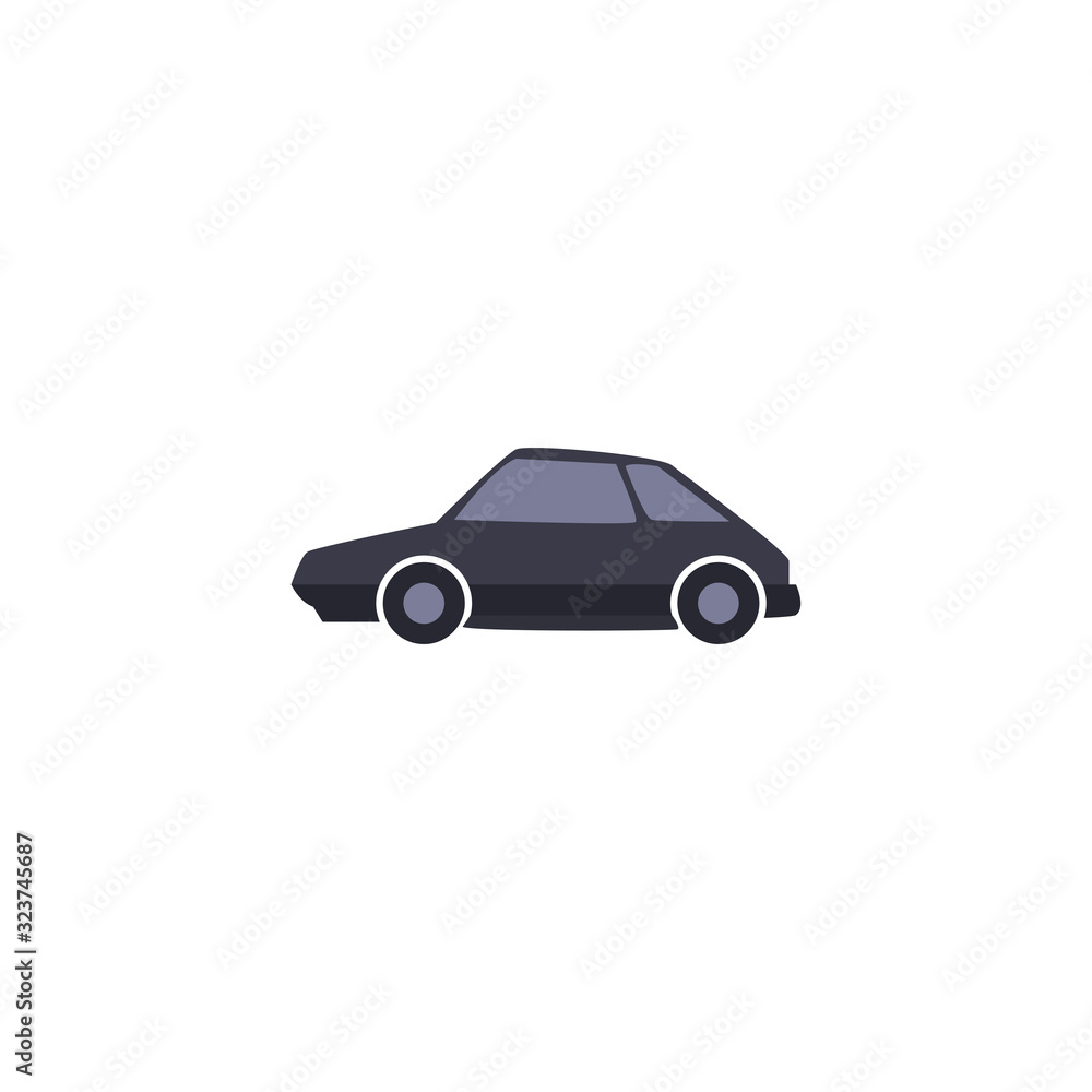 Fototapeta premium Isolated car vehicle fill style icon vector design