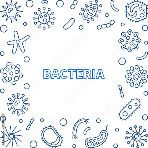 Vector Bateria concept frame or illustration in thin line style