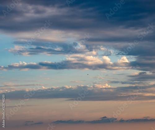 Clouds on a hot sunny day in the Caucasus