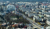 Bucharest - aerial view of the noth side of Bucharest.