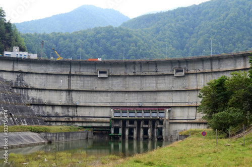 Bradisor Dam is a large hydroelectric dam on the Lotru River situated in Romania. photo